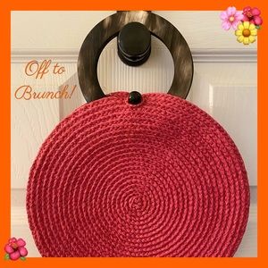 🌺Off to Brunch! Hot Pink Straw Bag 🌺